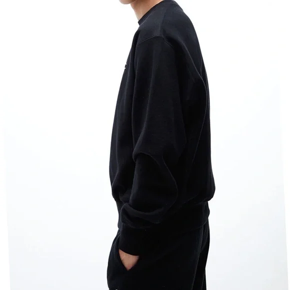 Champion Reverse Weave Crew Neck Sweatshirt Black - Picture 4 of 14